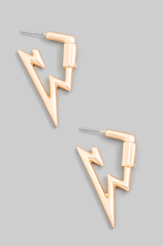 Lightning Hoop Earrings