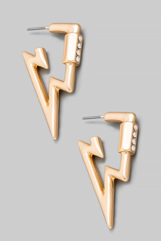 Lightning Hoop Earrings