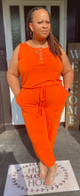 Load image into Gallery viewer, Button Up Basic Jumpsuit (Orange)